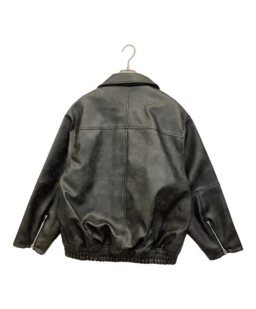 EMODA（エモダ）EMODA (エモダ) フェイクレザーオーバーブルゾン ブラック サイズ:Fの古着・服飾アイテム