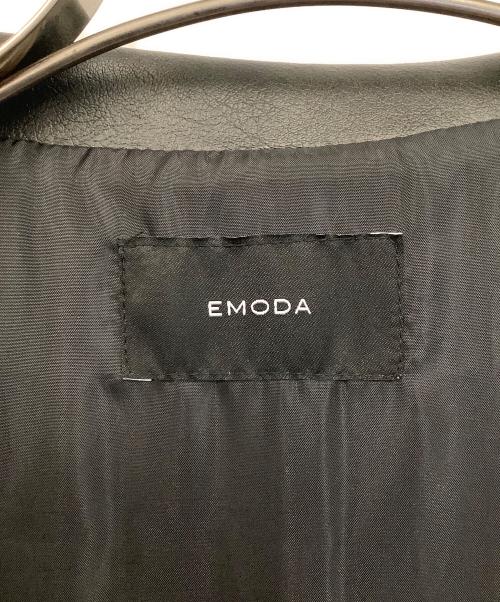 EMODA（エモダ）EMODA (エモダ) フェイクレザーオーバーブルゾン ブラック サイズ:Fの古着・服飾アイテム