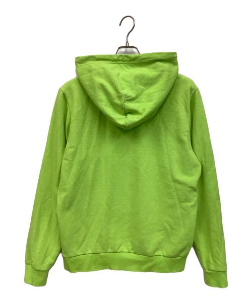 DIESEL（ディーゼル）DIESEL (ディーゼル) ロゴパッチ プルオーバー スウェットパーカー ライトグリーン サイズ:Lの古着・服飾アイテム