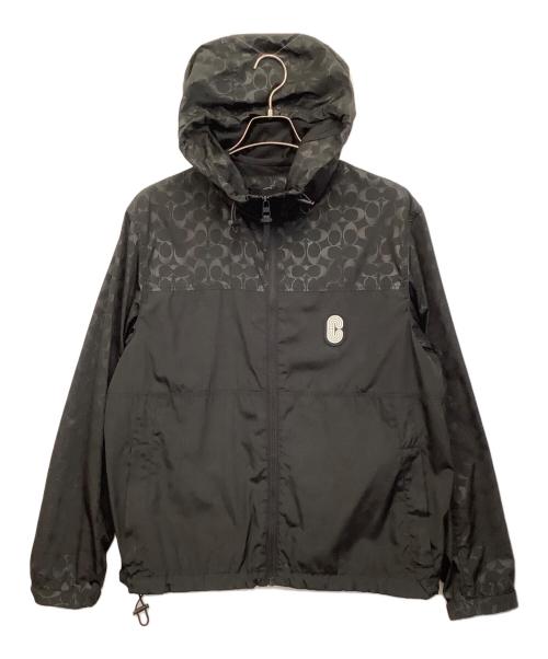 COACH（コーチ）COACH (コーチ) SIGNATURE WINDBREKER ブラック サイズ:Lの古着・服飾アイテム