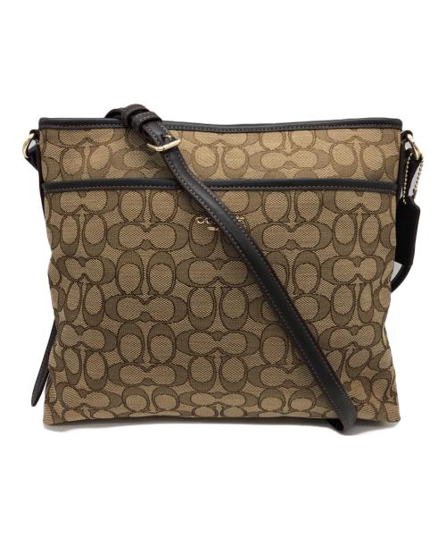 COACH（コーチ）COACH (コーチ) シグネチャー ファイル バッグ ベージュの古着・服飾アイテム
