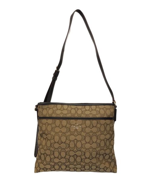 COACH（コーチ）COACH (コーチ) シグネチャー ファイル バッグ ベージュの古着・服飾アイテム