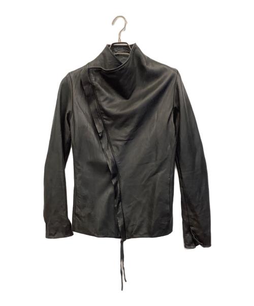 A.F homme（エーエフ オム）A.F homme (エーエフ オム) レザージャケット ブラック サイズ:44の古着・服飾アイテム