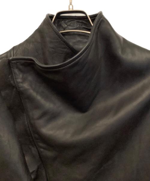 A.F homme（エーエフ オム）A.F homme (エーエフ オム) レザージャケット ブラック サイズ:44の古着・服飾アイテム