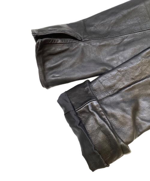A.F homme（エーエフ オム）A.F homme (エーエフ オム) レザージャケット ブラック サイズ:44の古着・服飾アイテム