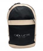 COACHコーチ）の古着「チャールズ ナイロン ボティバッグ」｜ベージュ×ブラック