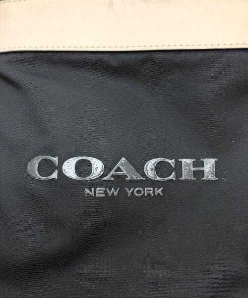 COACH（コーチ）COACH (コーチ) チャールズ ナイロン ボティバッグ ベージュ×ブラックの古着・服飾アイテム