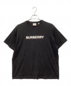 BURBERRYバーバリー）の古着「HARRISTONロゴプリント クルーネック半袖Tシャツ」｜ブラック