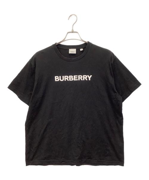 BURBERRY（バーバリー）BURBERRY (バーバリー) HARRISTONロゴプリント クルーネック半袖Tシャツ ブラック サイズ:SPの古着・服飾アイテム