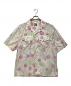 DIESELディーゼル）の古着「ボウリングシャツ」｜イエロー×ピンク×ホワイト