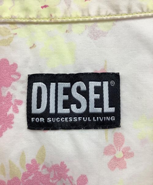 DIESEL（ディーゼル）DIESEL (ディーゼル) ボウリングシャツ イエロー×ピンク×ホワイト サイズ:Lの古着・服飾アイテム