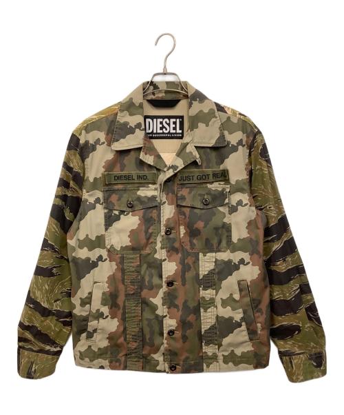 DIESEL（ディーゼル）DIESEL (ディーゼル) ミリタリージャケット グリーン サイズ:Mの古着・服飾アイテム