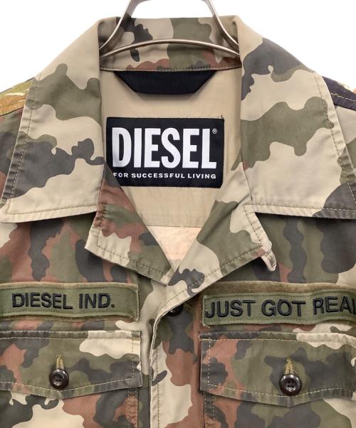 DIESEL（ディーゼル）DIESEL (ディーゼル) ミリタリージャケット グリーン サイズ:Mの古着・服飾アイテム