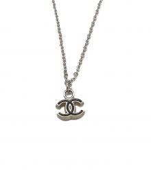 CHANEL（シャネル）の古着「ココマークネックレス」｜シルバー×ブラック