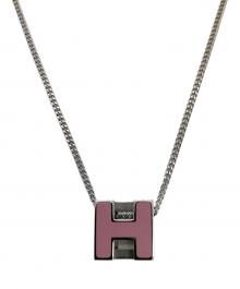 HERMES（エルメス）の古着「Hキューブネックレス」｜シルバー×ピンク
