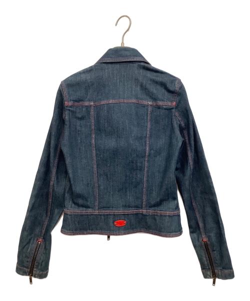 CELINE（セリーヌ）CELINE (セリーヌ) デニムライダースジャケット インディゴ サイズ:36の古着・服飾アイテム
