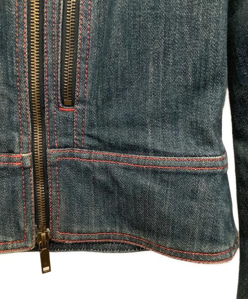 CELINE（セリーヌ）CELINE (セリーヌ) デニムライダースジャケット インディゴ サイズ:36の古着・服飾アイテム