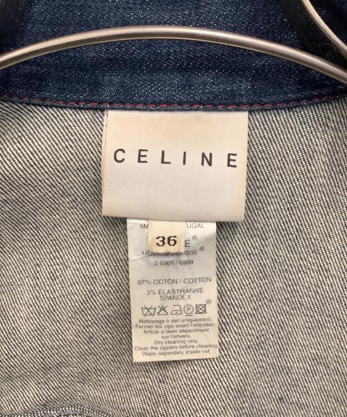 CELINE（セリーヌ）CELINE (セリーヌ) デニムライダースジャケット インディゴ サイズ:36の古着・服飾アイテム
