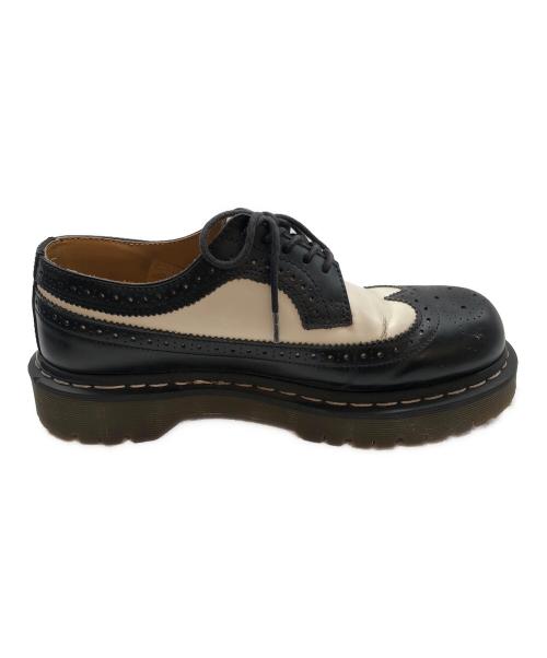 Dr.Martens（ドクターマーチン）Dr.Martens (ドクターマーチン) 5ホールウィングチップシューズ ブラック×ホワイト サイズ:25の古着・服飾アイテム
