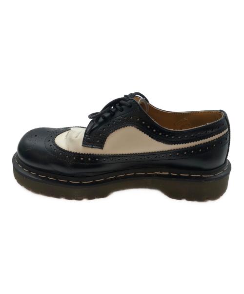 Dr.Martens（ドクターマーチン）Dr.Martens (ドクターマーチン) 5ホールウィングチップシューズ ブラック×ホワイト サイズ:25の古着・服飾アイテム