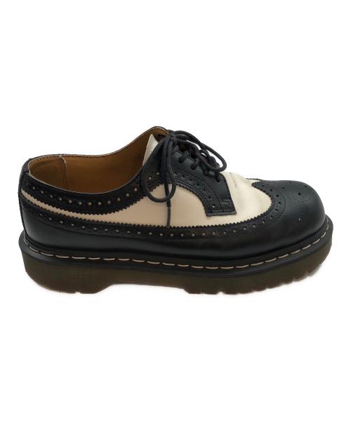 Dr.Martens（ドクターマーチン）Dr.Martens (ドクターマーチン) 5ホールウィングチップシューズ ブラック×ホワイト サイズ:25の古着・服飾アイテム