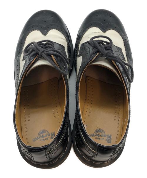Dr.Martens（ドクターマーチン）Dr.Martens (ドクターマーチン) 5ホールウィングチップシューズ ブラック×ホワイト サイズ:25の古着・服飾アイテム