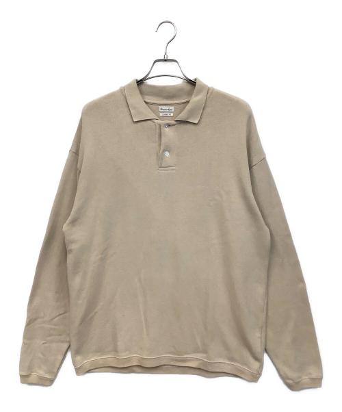 STEVEN ALAN（スティーブンアラン）STEVEN ALAN (スティーブンアラン) 長袖ポロシャツ ベージュ サイズ:Lの古着・服飾アイテム