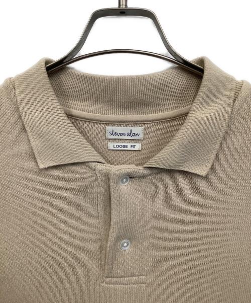 STEVEN ALAN（スティーブンアラン）STEVEN ALAN (スティーブンアラン) 長袖ポロシャツ ベージュ サイズ:Lの古着・服飾アイテム