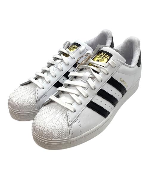 adidas（アディダス）adidas (アディダス) SUPER STAR (スーパースター) ローカットスニーカー ブラック×ホワイト サイズ:27 未使用品の古着・服飾アイテム