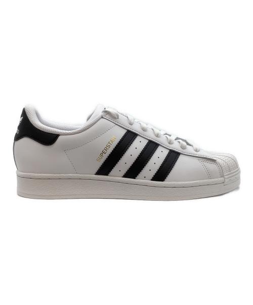 adidas（アディダス）adidas (アディダス) SUPER STAR (スーパースター) ローカットスニーカー ブラック×ホワイト サイズ:27 未使用品の古着・服飾アイテム