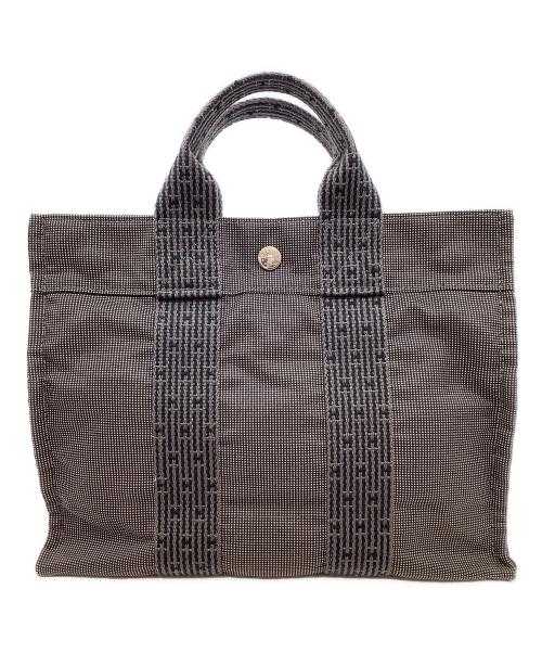 HERMES（エルメス）HERMES (エルメス) キャンバストートバッグ ブラックの古着・服飾アイテム