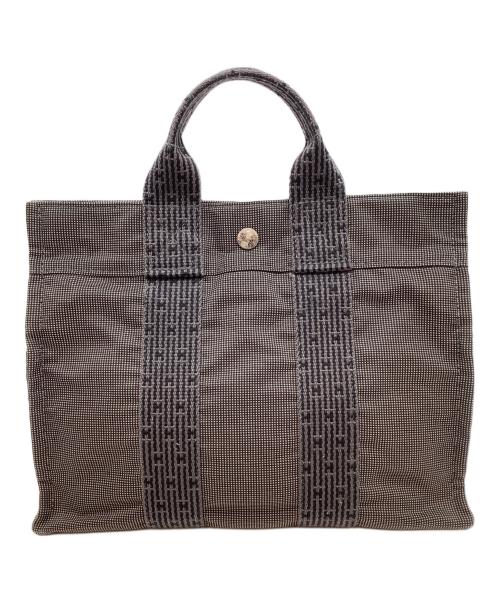 HERMES（エルメス）HERMES (エルメス) キャンバストートバッグ ブラックの古着・服飾アイテム