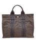 HERMES (エルメス) キャンバストートバッグ ブラック：18000円