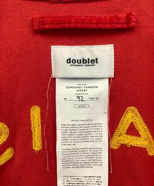 doublet（ダブレット）doublet (ダブレット) CORDUROY FARMERS JACKET レッド サイズ:Mの古着・服飾アイテム