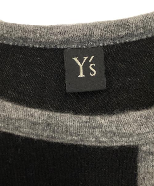 Y's（ワイズ）Y's (ワイズ) ニットワンピース ブラック×グレー サイズ:Fの古着・服飾アイテム