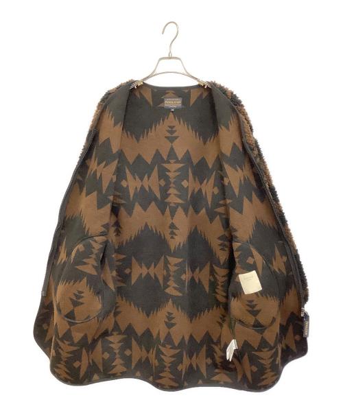 B:MING by BEAMS（ビーミングバイビームス）B:MING by BEAMS (ビーミングバイビームス) PENDLETON (ペンドルトン) ボアコート ブラウン×ブラック サイズ:Mの古着・服飾アイテム