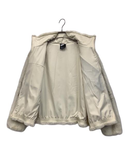 NIKE（ナイキ）NIKE (ナイキ) フェイクファージャケット ブラック×アイボリー サイズ:Lの古着・服飾アイテム