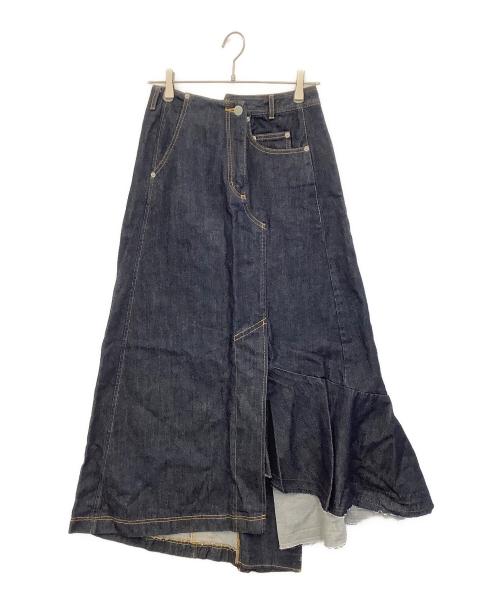 AULA（オーラ）AULA (オーラ) リメイクデニムスカート インディゴ サイズ:1の古着・服飾アイテム