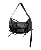 Matin Kimマーティン キム）の古着「HALF SHIRRING RIBBON ROUND BAG」｜ブラック