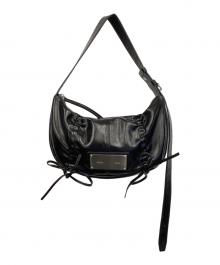 Matin Kim（マーティン キム）の古着「HALF SHIRRING RIBBON ROUND BAG」｜ブラック
