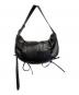 Matin Kim (マーティン キム) HALF SHIRRING RIBBON ROUND BAG ブラック：8000円