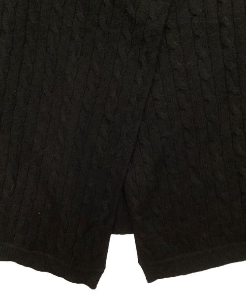 POLO RALPH LAUREN（ポロ・ラルフローレン）POLO RALPH LAUREN (ポロ・ラルフローレン) ケーブルニットロングカーディガン ブラック サイズ:Sの古着・服飾アイテム
