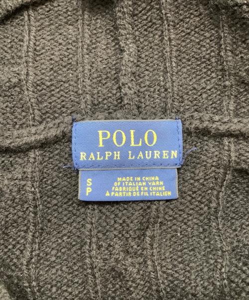 POLO RALPH LAUREN（ポロ・ラルフローレン）POLO RALPH LAUREN (ポロ・ラルフローレン) ケーブルニットロングカーディガン ブラック サイズ:Sの古着・服飾アイテム