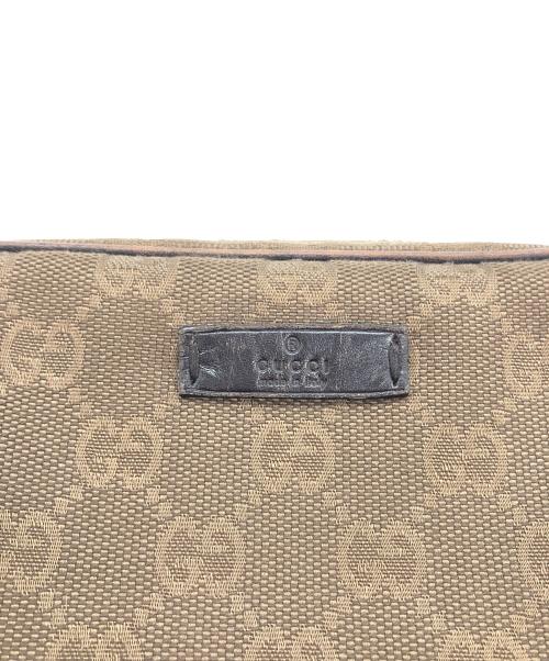 GUCCI（グッチ）GUCCI (グッチ) GGキャンバス ポーチ ブラウンの古着・服飾アイテム
