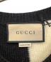 中古・古着 GUCCI (グッチ) 厚手カーディガン ブラック×アイボリー サイズ:M：35000円