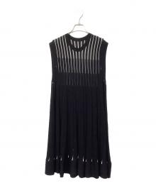 ISSEY MIYAKE（イッセイミヤケ）の古着「アクションプリーツ ロングワンピース」｜ブラック