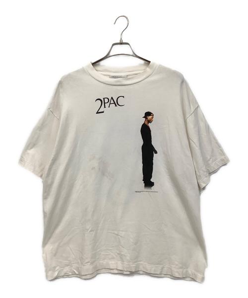 2PAC（2パック）2PAC (2パック) SAINT MICHAEL (セントマイケル) 半袖カットソー ホワイト サイズ:XLの古着・服飾アイテム