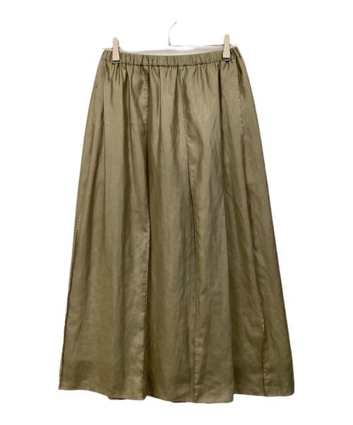 BEARDSLEY（ビアズリー）BEARDSLEY (ビアズリー) レザーライクタックスカート オリーブ サイズ:1の古着・服飾アイテム