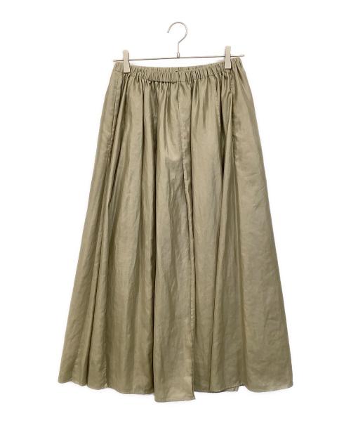 BEARDSLEY（ビアズリー）BEARDSLEY (ビアズリー) レザーライクタックスカート オリーブ サイズ:1の古着・服飾アイテム