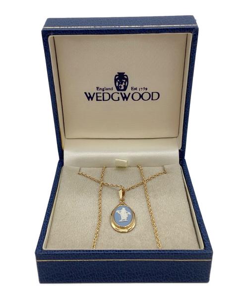Wedgwood（ウェッジウッド）Wedgwood (ウェッジウッド) カメオペンダントネックレス ゴールド×ブルーの古着・服飾アイテム